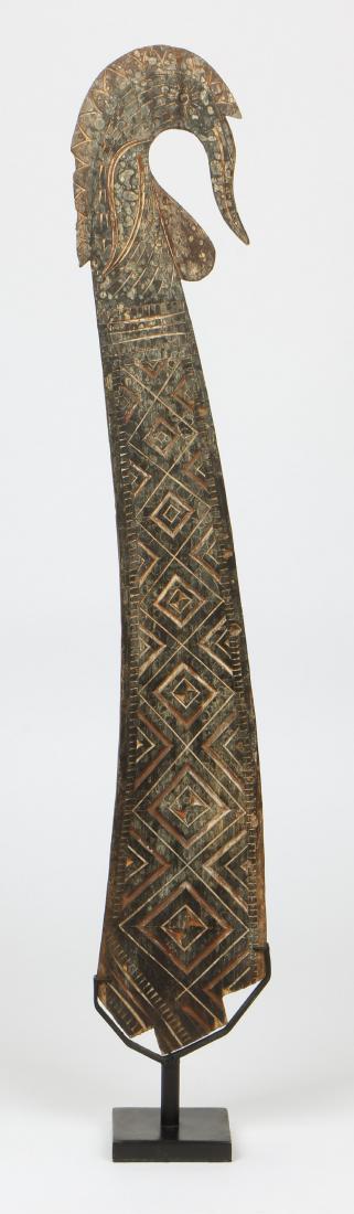 Old Toraja Arch Panel: Toraja Arch Panel. Object: 40'' x 7'' (102 x 18 cm).Height on stand: 44" (112 cm).