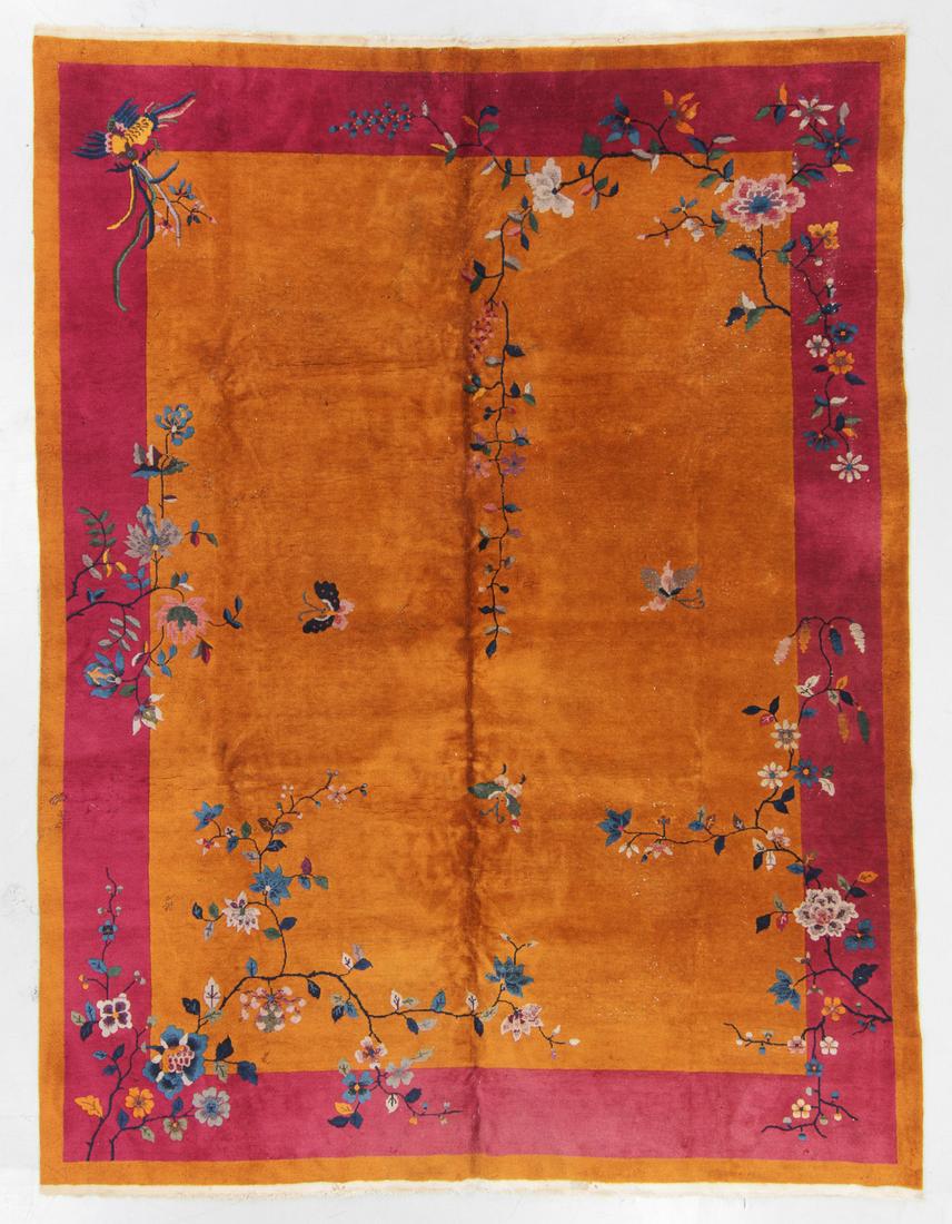 Fine Art Deco Rug, Early 20th C, China: 9'0'' x 11'8'' (1 of 6)