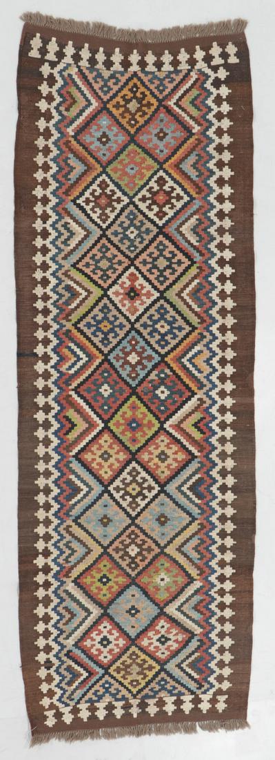 Antique Veramin Kilim, Persia: 3'4'' x 9'11'' (1 of 6)