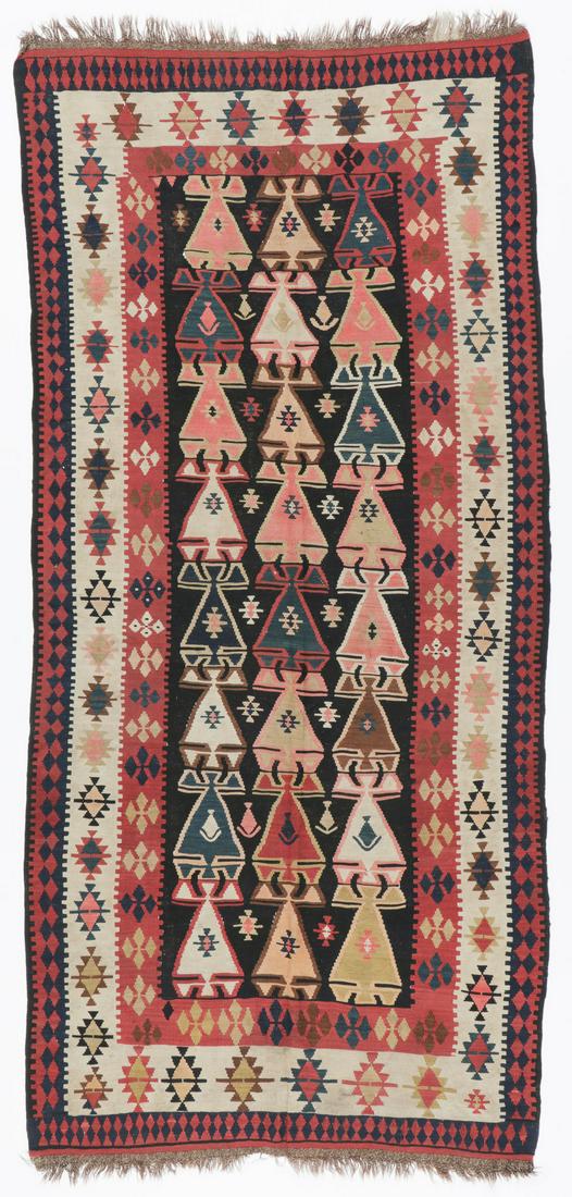 Antique Ardebil Kilim, Persia: 4'10'' x 10'7'' (1 of 6)
