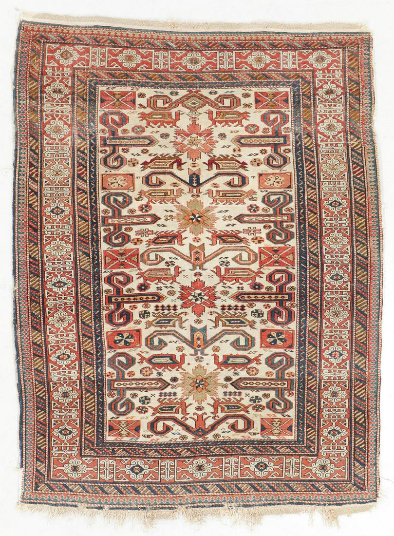 Antique Perpedil Rug, Caucasus: 4'0'' x 5'1'' (1 of 6)