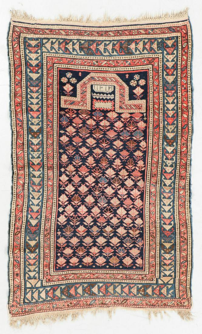Antique Daghestan Prayer Rug, Caucasus: 3'6'' x 5'4'' (1 of 6)