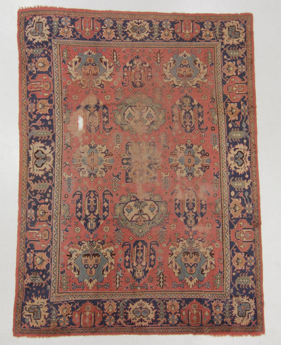 Antique Oushak Rug, Turkey: 9'2'' x 12'3'' (1 of 7)