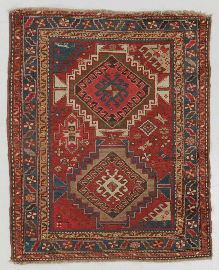 Antique Kazak Rug, Caucasus: 3'7'' x 4'5'' (1 of 6)