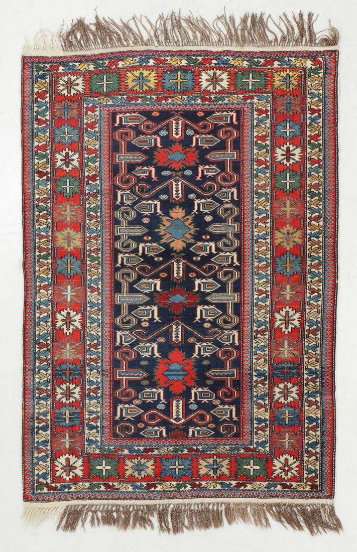 Caucasian Perpedil Rug, Early 20th C.: 4'4'' x 6'2'' (1 of 6)