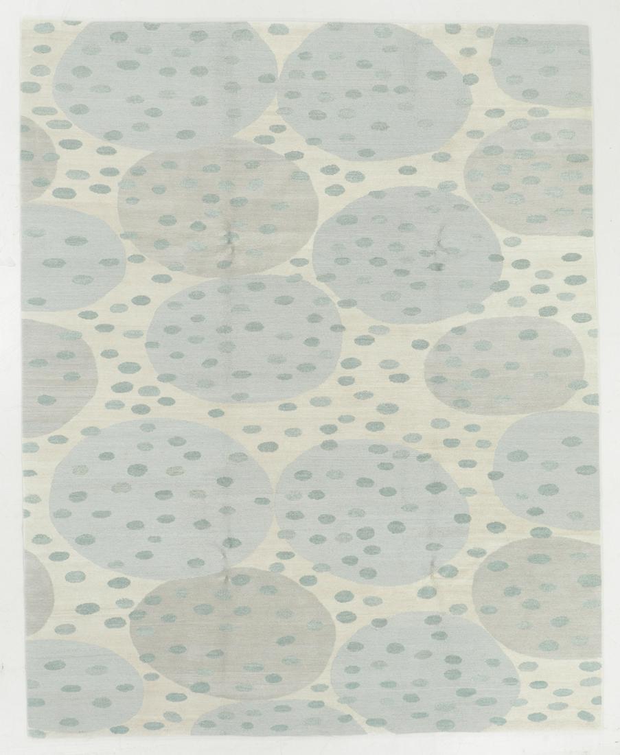 Modern Tibetan Wool Rug:8'0'' x 10'0": Modern Tibetan Wool Rug, Nepal, hand-knotted, hand-spun wool: 8'0'' x 10'0'' (244 x 305 cm). 57 lbs. Note on terms for estimating the age of an item: Antique (100+ years). Semi-Antique (50-100 years).