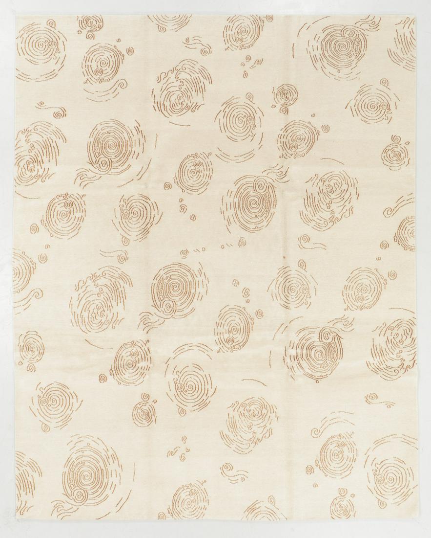Modern Tibetan Wool & Silk Rug: 8'0'' x 10'0'': Modern Tibetan Wool & Silk Rug, Nepal, hand-knotted, hand-spun wool: 8'0'' x 10'0'' (244 x 305 cm). 53 lbs. Note on terms for estimating the age of an item: Antique (100+ years). Semi-Antique (50-100 