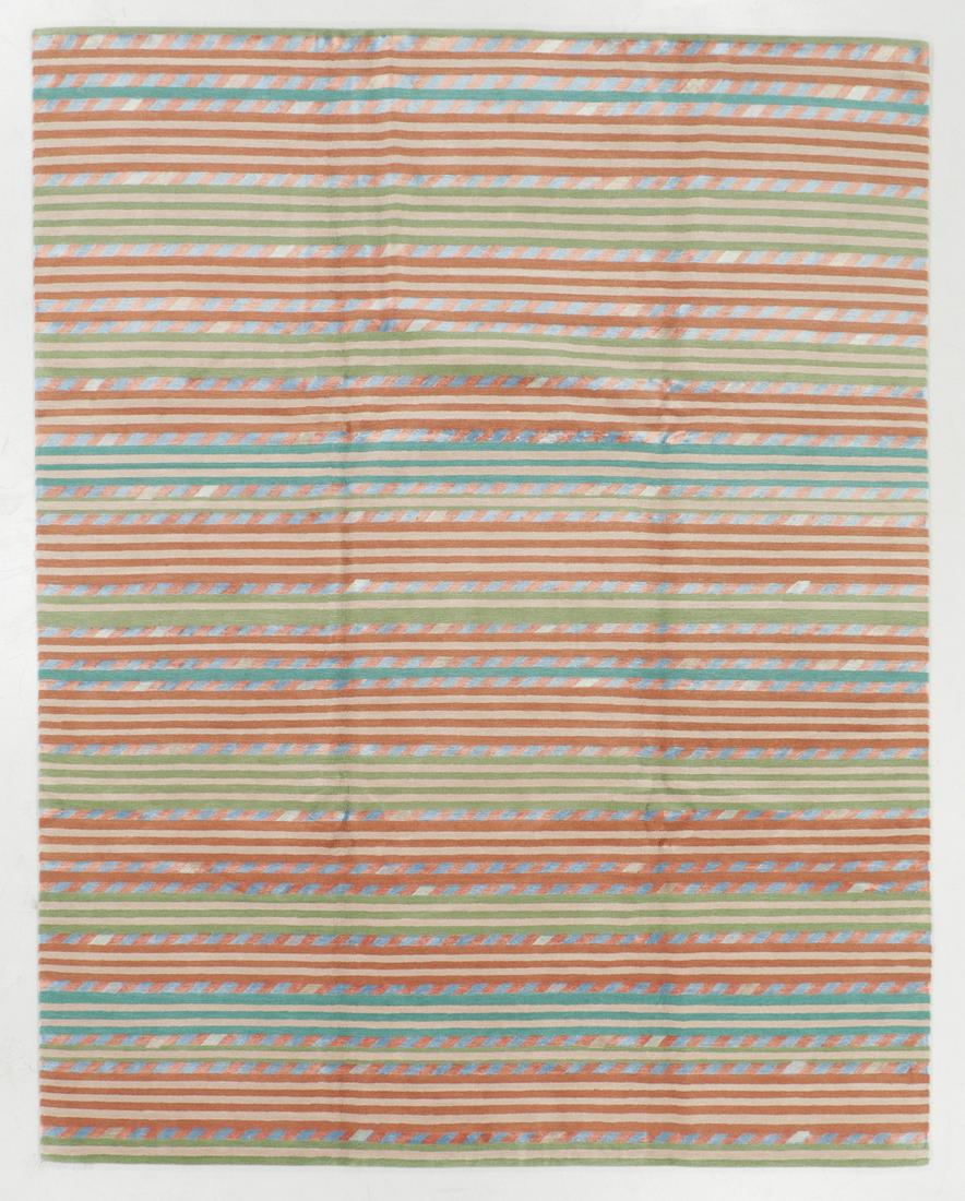 Modern Tibetan Wool & Silk Rug: 7'11'' x 10'1'': Modern Tibetan Wool & Silk Rug, Nepal, hand-knotted, hand-spun wool: 7'11'' x 10'1'' (241 x 307 cm). 54 lbs. Note on terms for estimating the age of an item: Antique (100+ years). Semi-Antique (50-100