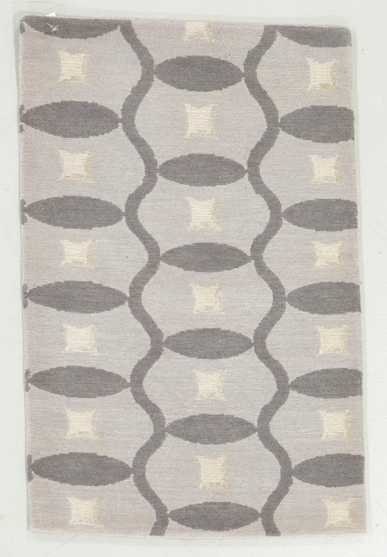 Modern Tibetan Wool Rug: 1'8'' x 2'6'': Modern Tibetan Wool Rug, Nepal, hand-knotted, hand-spun wool: 1'8'' x 2'6'' (51 x 76 cm). 3 lbs. Note on terms for estimating the age of an item: Antique (100+ years). Semi-Antique (50-100 years). Vin