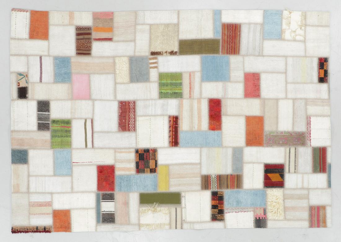 Turkish Kilim Patchwork Rug: 6'7'' x 9'10'' (1 of 5)