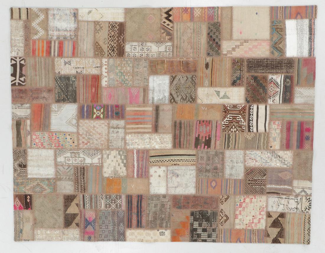 Turkish Kilim Patchwork Rug: 6'6'' x 8'3'' (1 of 5)