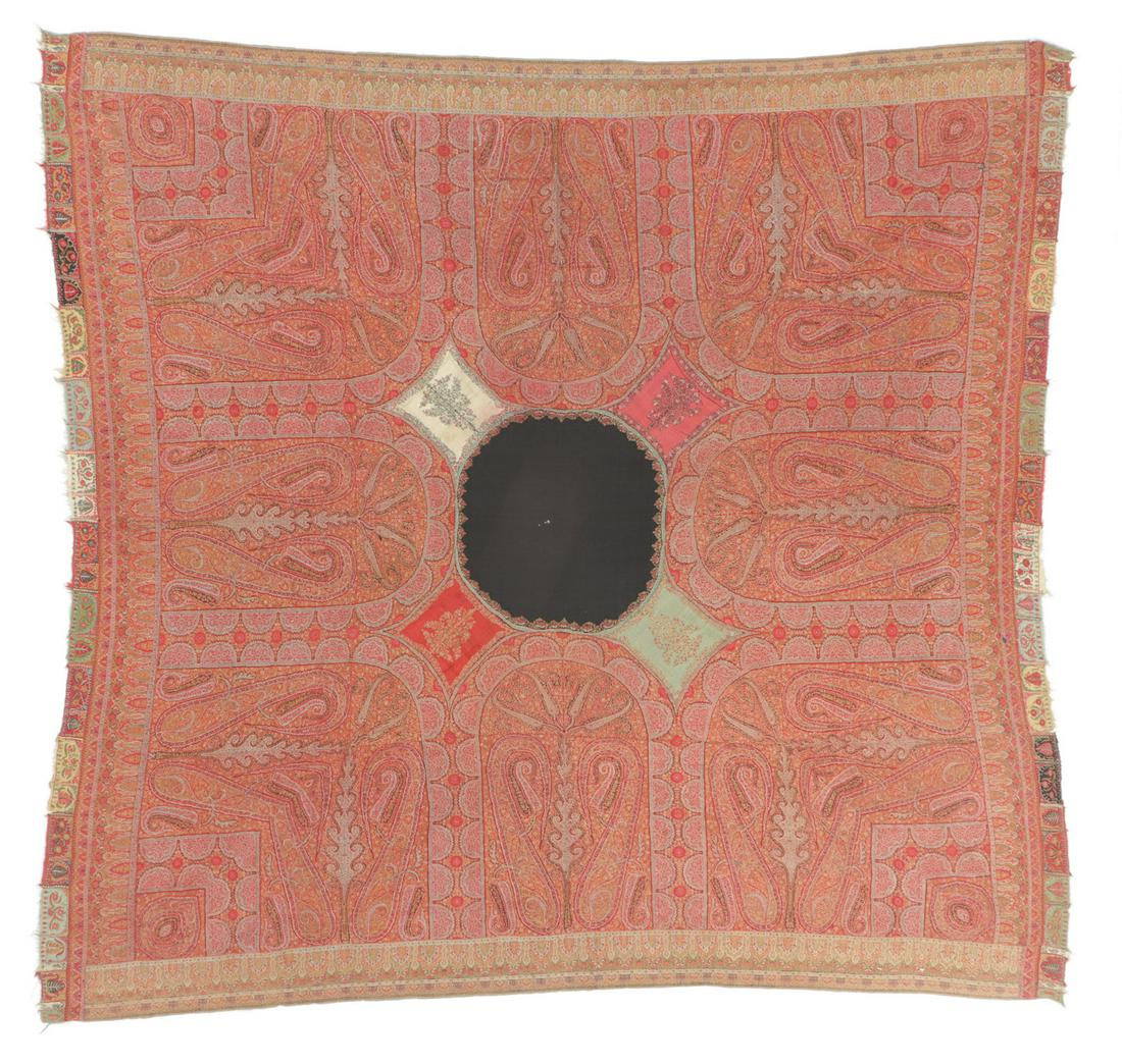 19th C. Kashmir Moon Shawl, India (1 of 4)