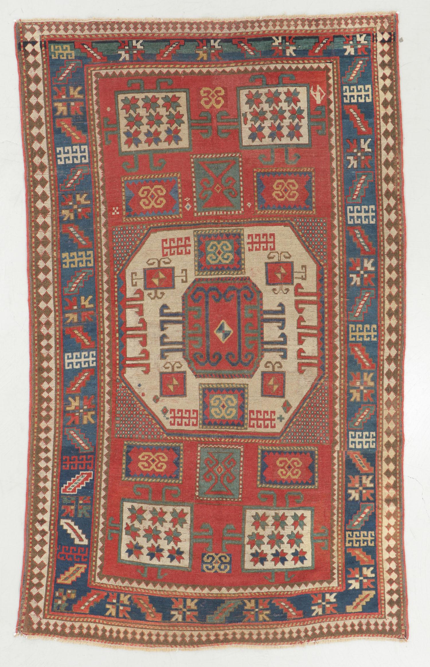 Antique Karachov Kazak Rug, Caucasus: 4'10'' x 8'2'' (1 of 6)