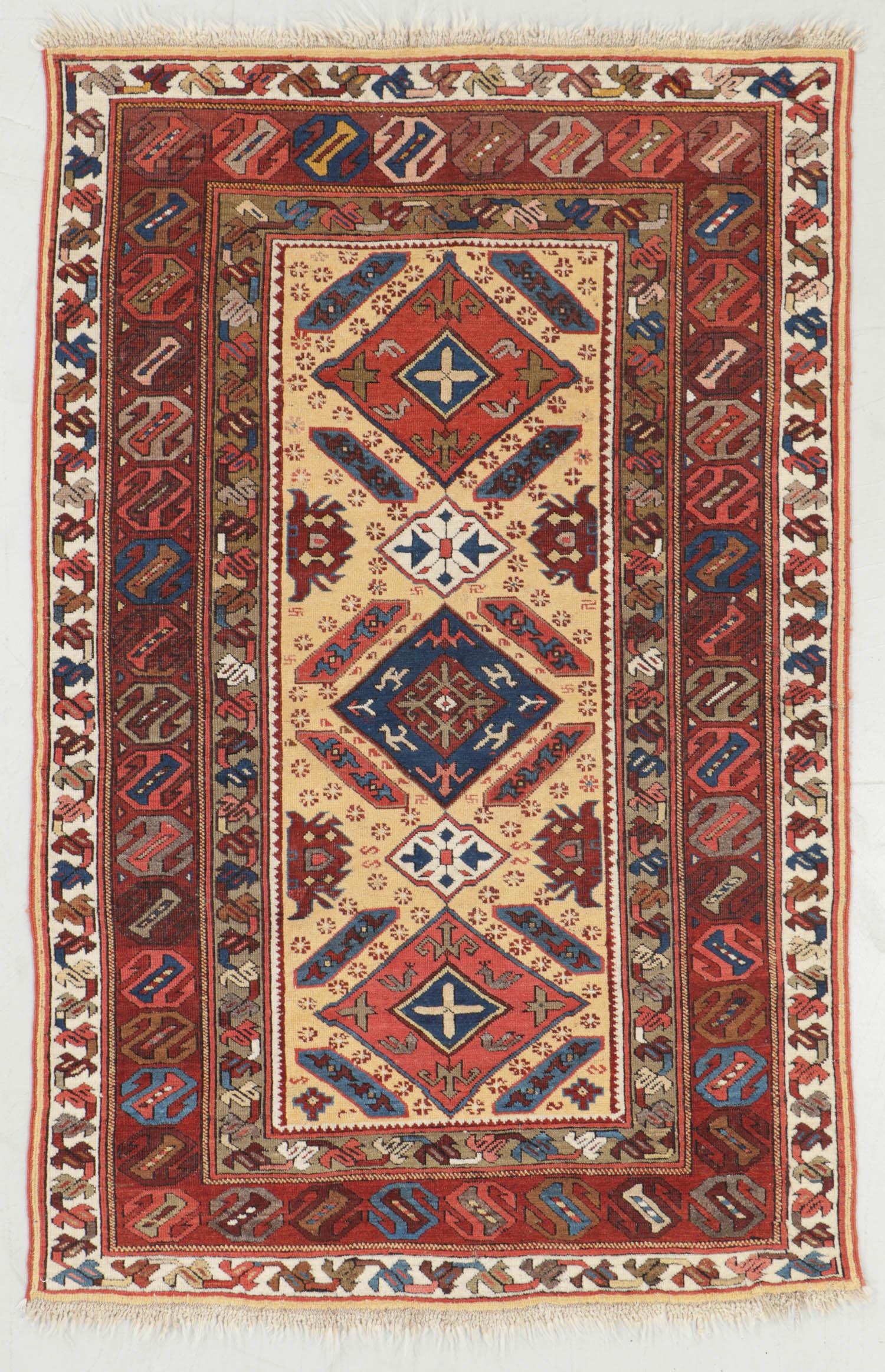 Antique Kuba Rug, Caucasus: 3'6'' x 5'5'' (1 of 6)