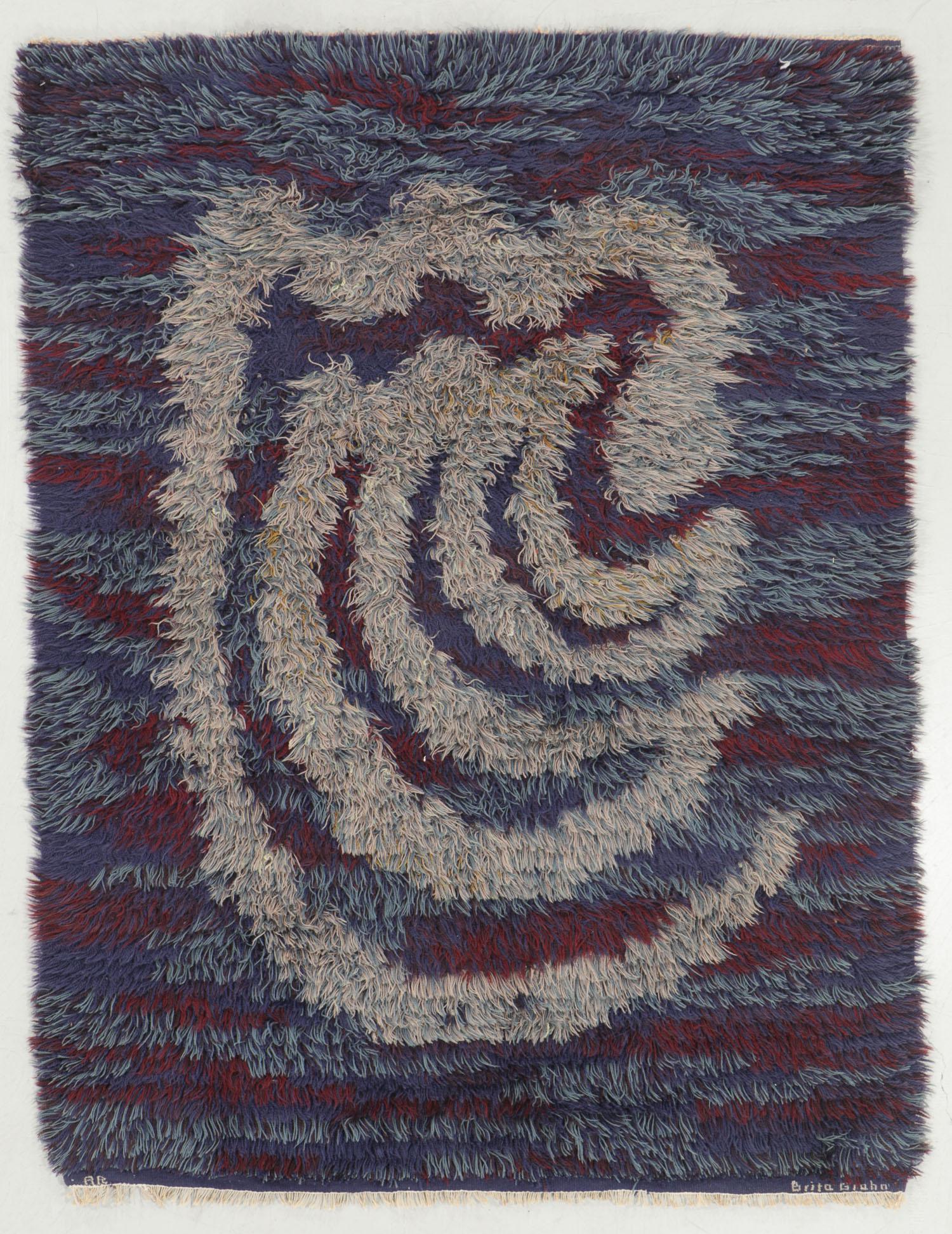 Brita Grahn Wool Pile Rug (Swedish, 1907-2003) (1 of 7)
