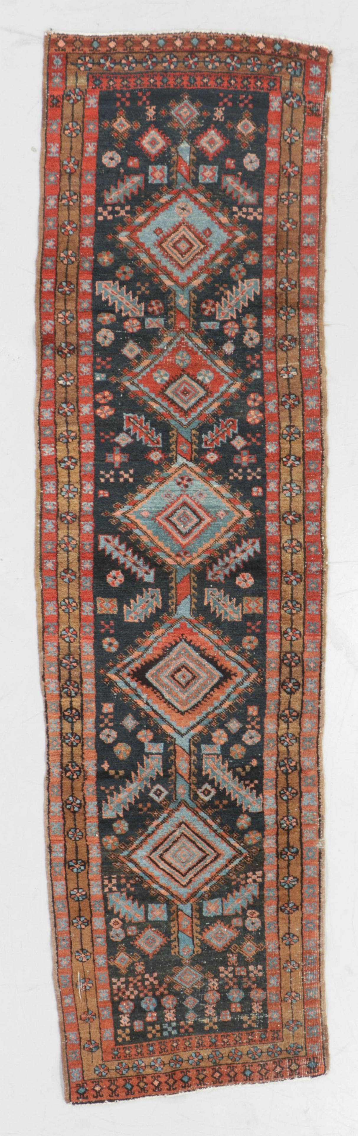 Antique Karadja Rug, Persia: 2'5'' x 9'2'': Antique Karadja Rug, Persia: 2'5'' x 9'2'' (74 x 279 cm). 10 lbs.