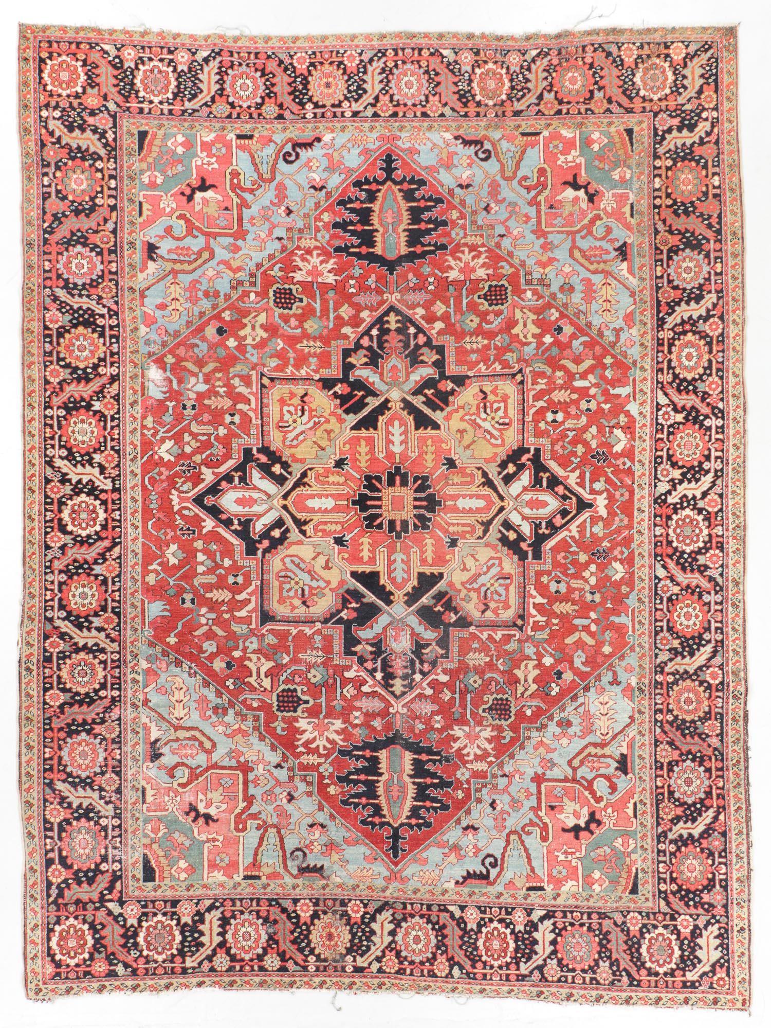 Antique Heriz Rug, Persia: 8'7'' x 11'6'' (1 of 6)