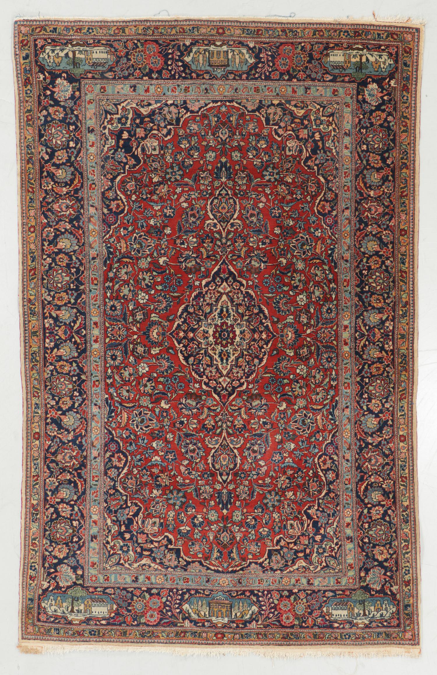 Semi-Antique Kashan Rug, Persia: 4'4'' x 6'4'' (1 of 6)