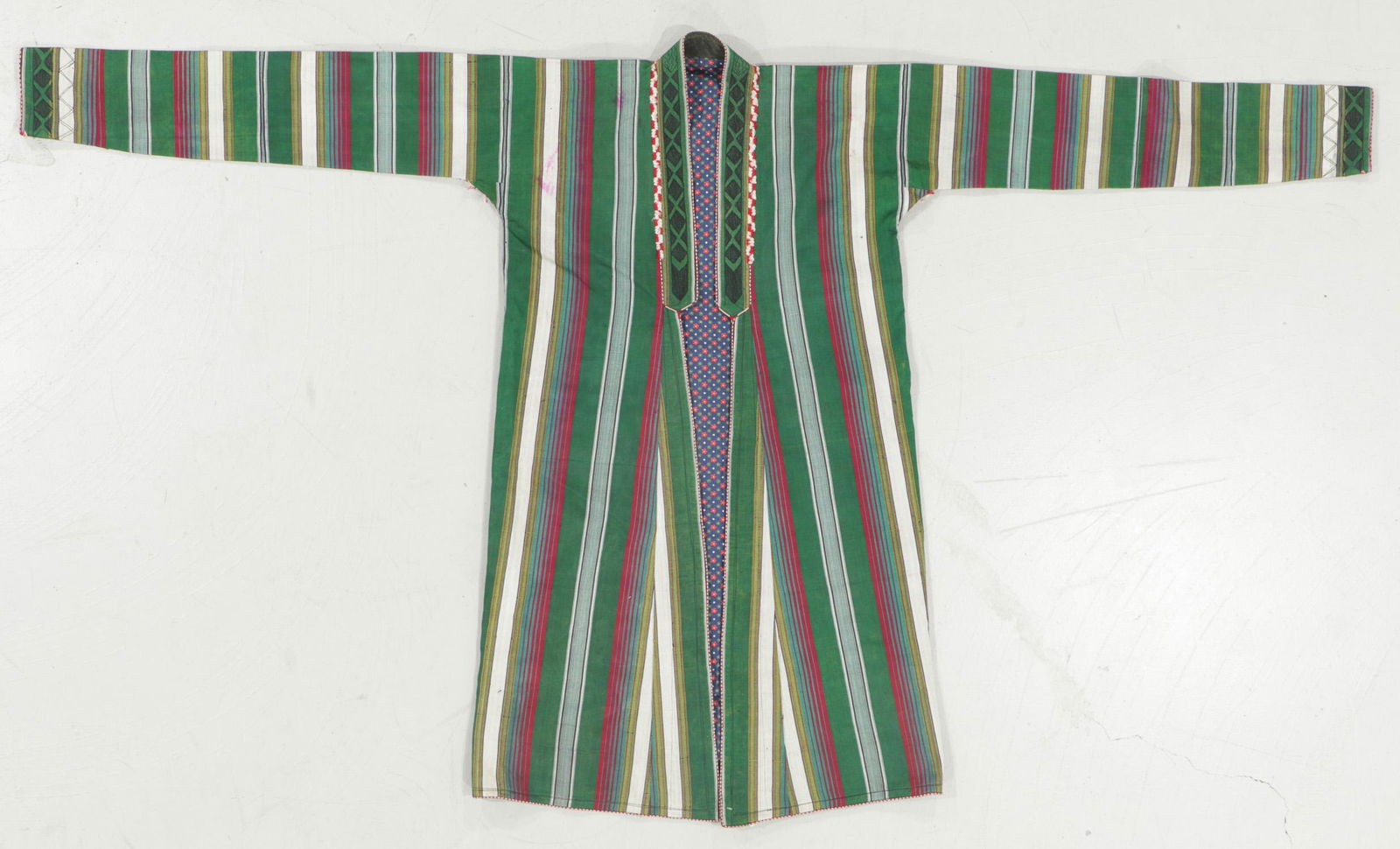 Central Asian Silk Striped Kaftan, Circa 1900 (1 of 8)