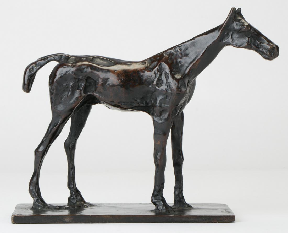 Edgar Degas (French, 1834-1917) " Bronze Horse": Edgar Degas (French, 1834-1917) Bronze Figure of a Horse, signed. After cast. Size: 9.5'' x 11.5'' x 6'' (24 x 29 x 15 cm).