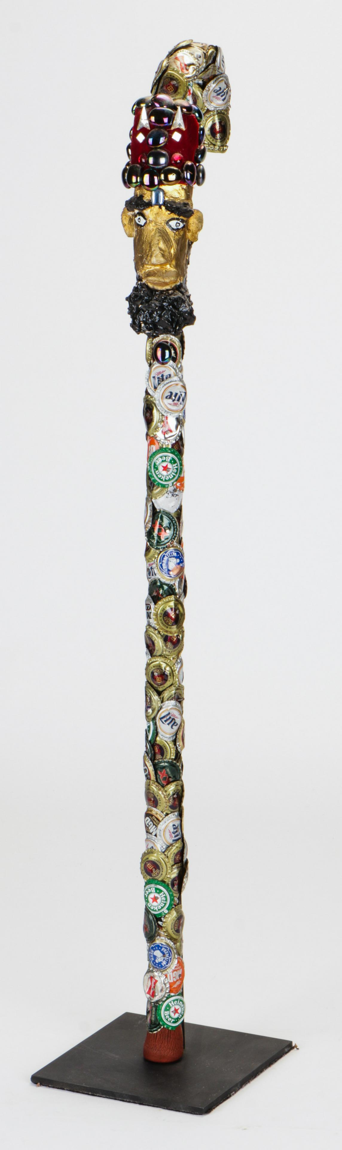Mr. Imagination (1948-1912) Self Portrait Cane: Mr. Imagination (American, 1948-1912) Self Portrait Cane. Mixed media. Provenance: Property of a Roanoke, Virginia Collector. Size: 36'' x 2'' x 7'' (91 x 5 x 18 cm).