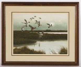 A J Rudisill Painting Grouse Goslings Sep 24 2019 William Bunch Auctions Appraisals In Pa