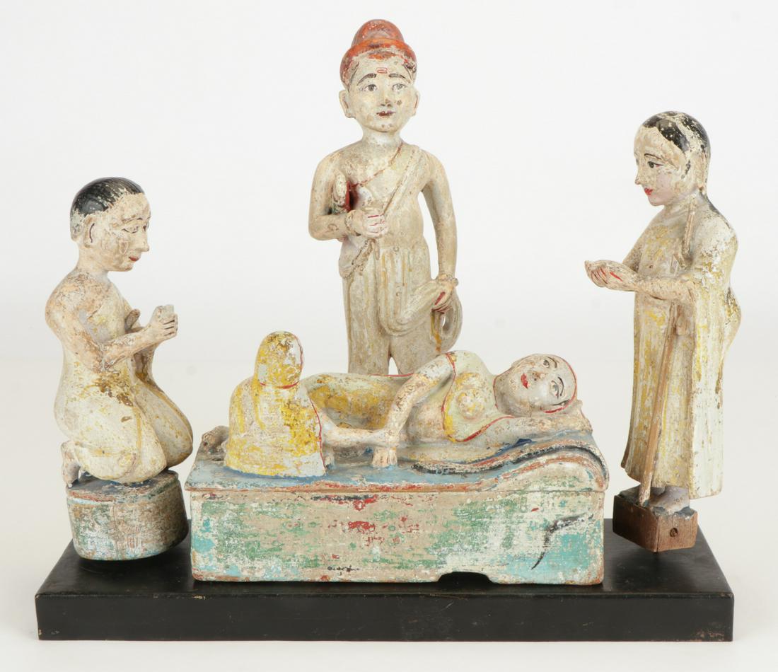 Antique Jain Religious Tableau, Gujarat, India (1 of 4)