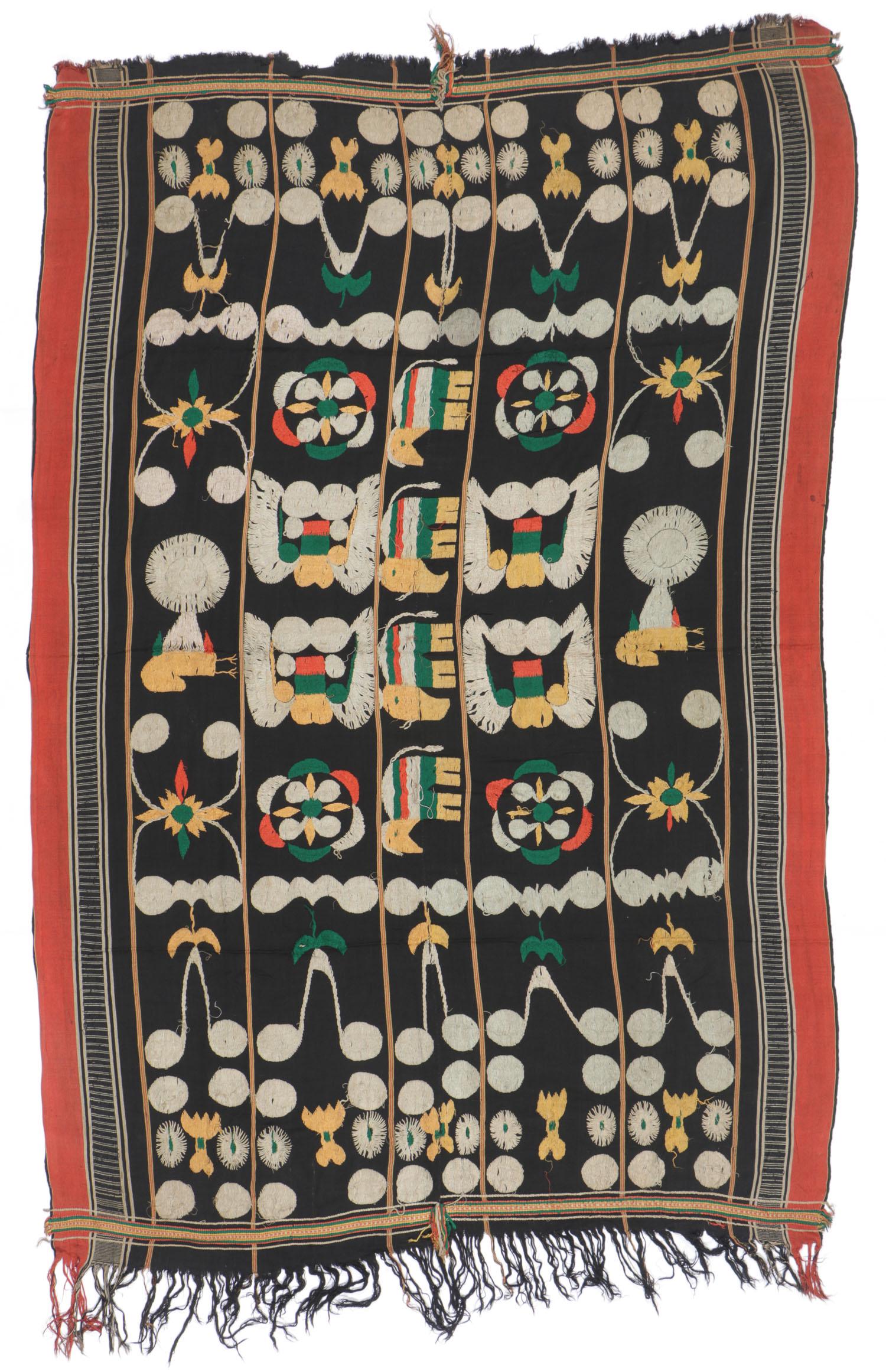 Rare Naga "Elephant Scarf" Shoulder Wrap, India (1 of 4)