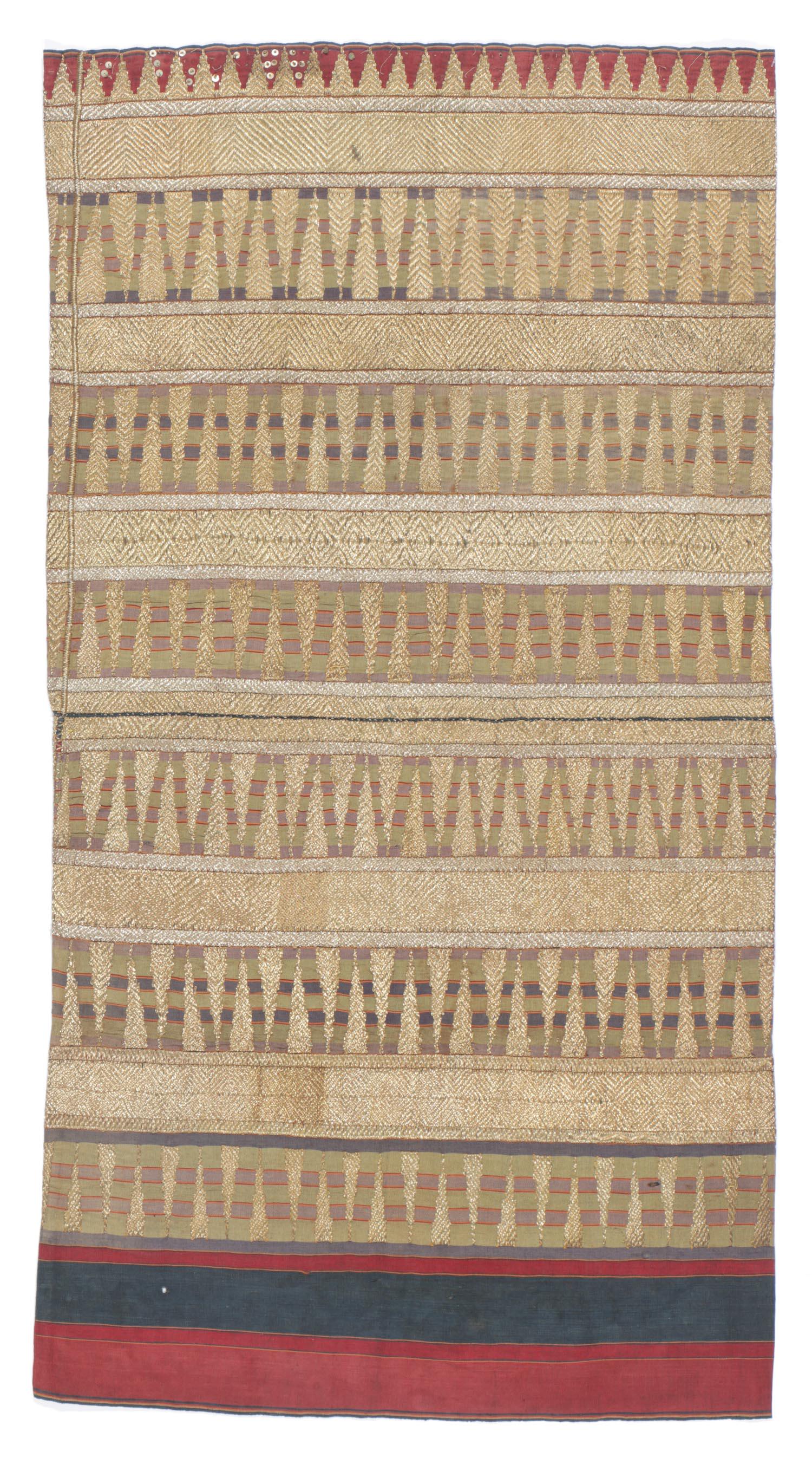 Antique Ceremonial Tapis with Gold Thread (1 of 4)
