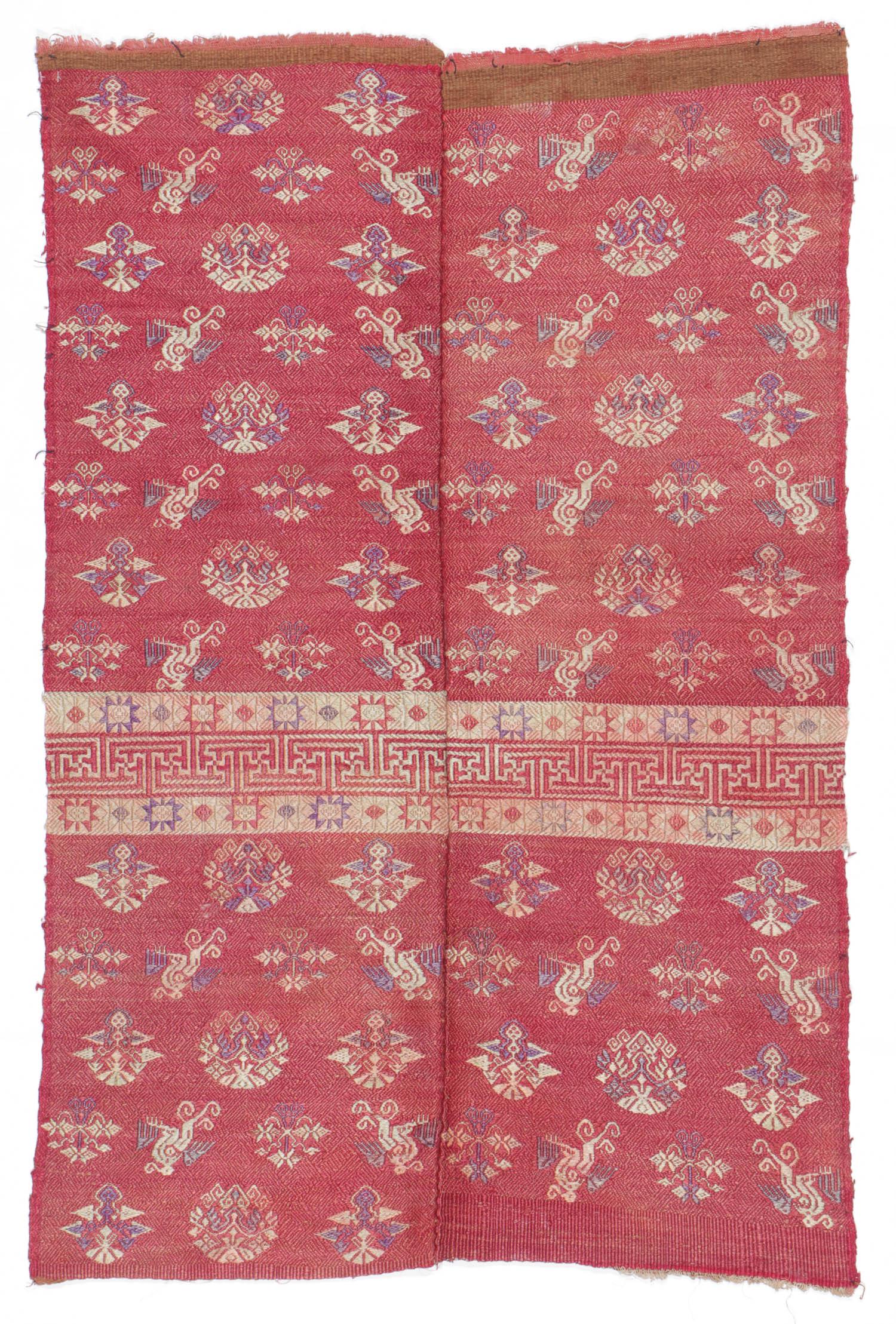 Antique Silk Brocade Wedding Blanket, Bouyei People, (1 of 4)