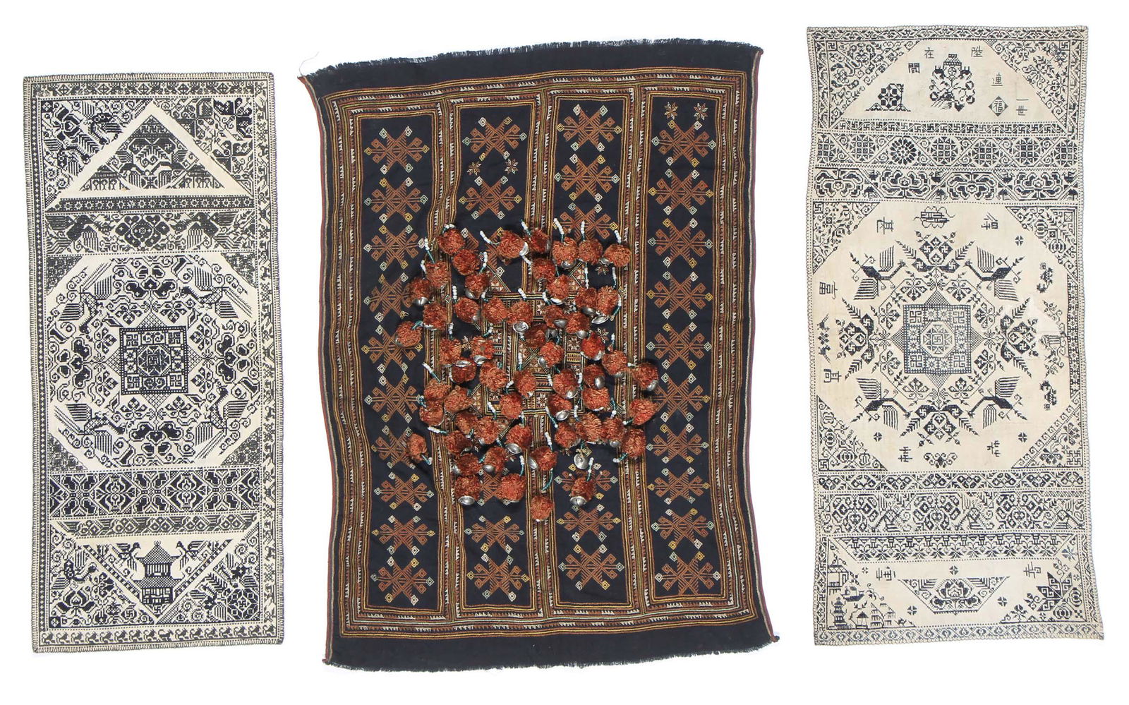 3 Chinese Minority Head Cloths (1 of 6)