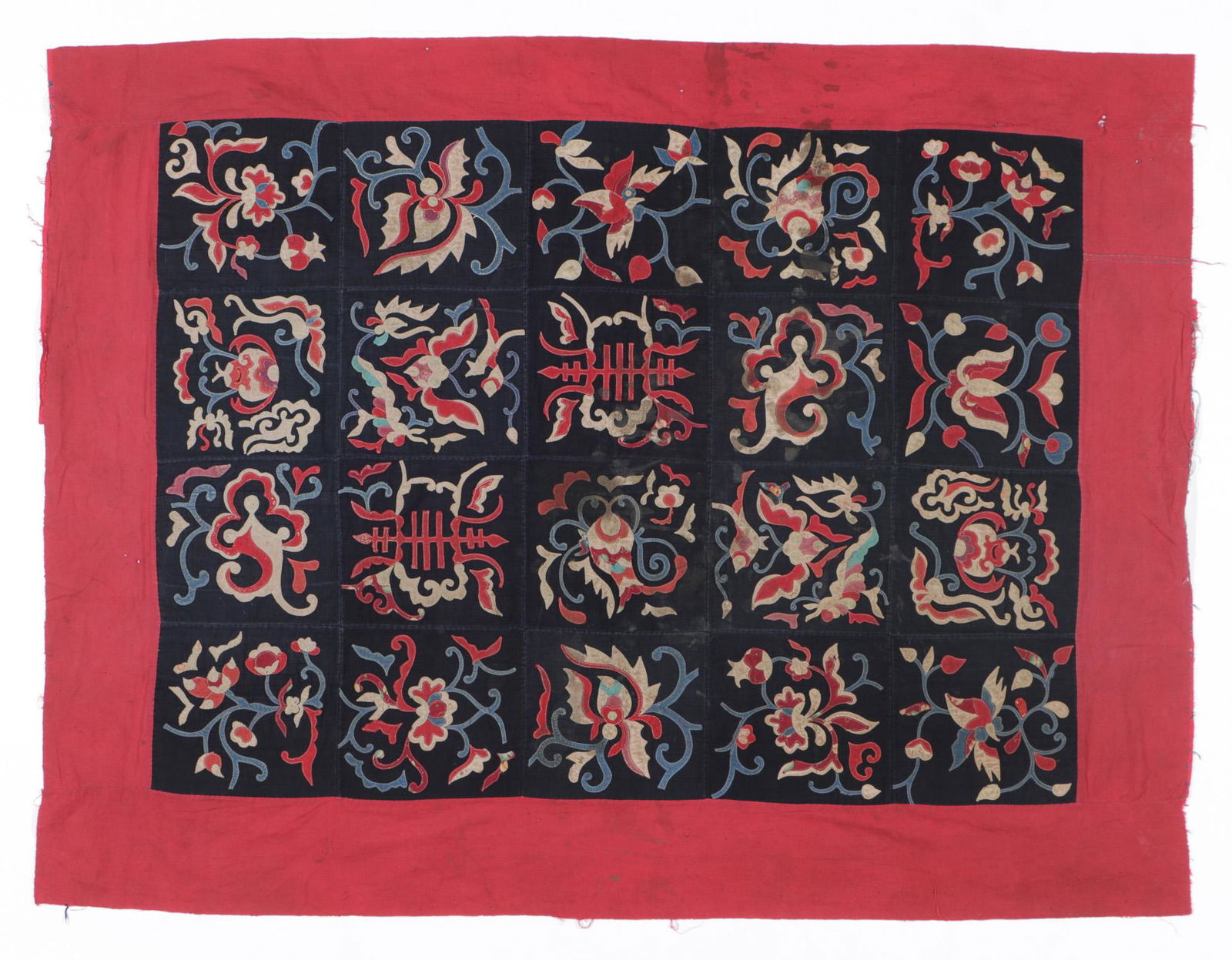 Beautiful Blanket/Coverlet Textile, Miao People, China (1 of 4)