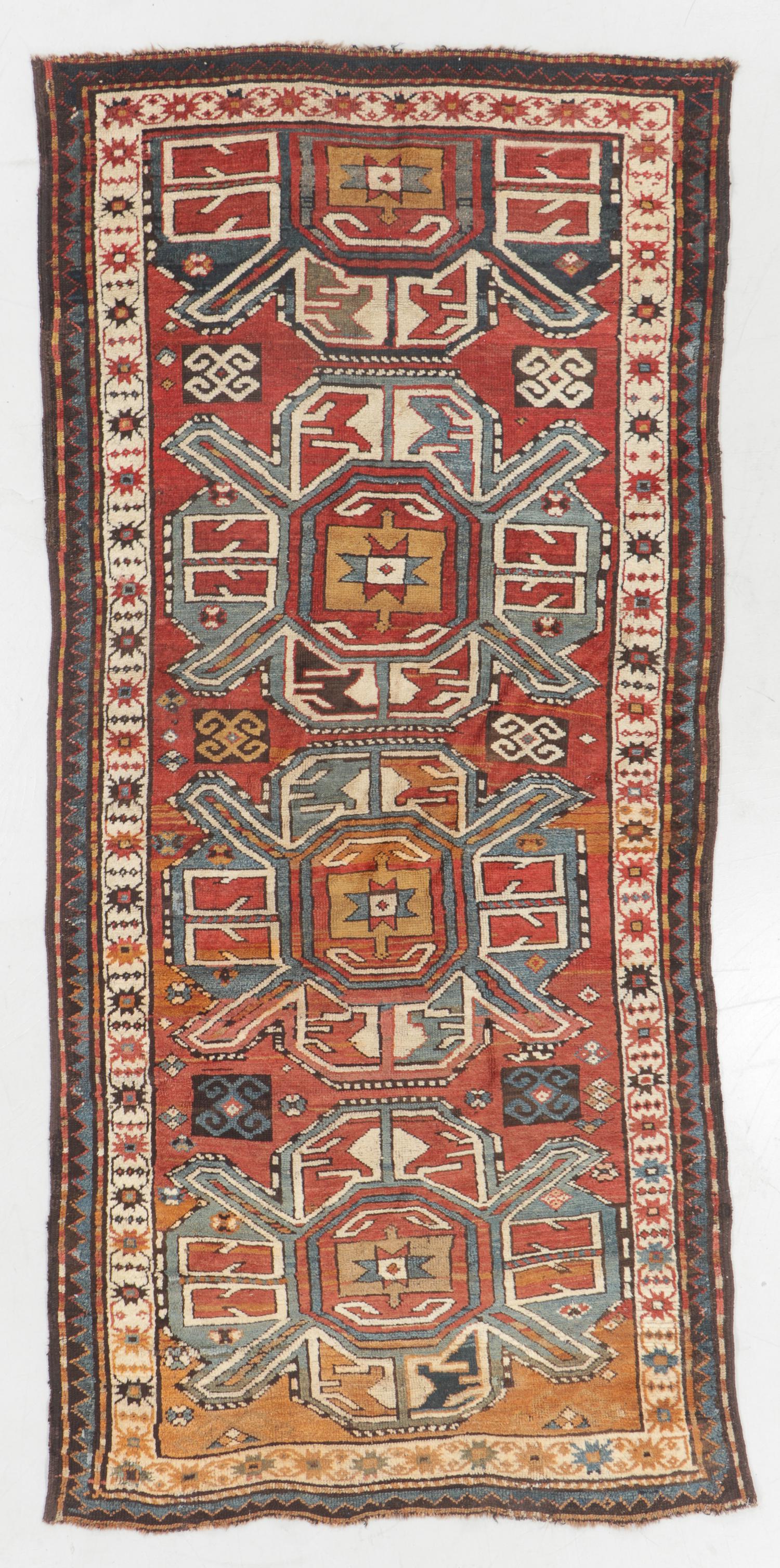 Antique Kazak Rug, Caucasus: 4'2'' x 8'8'' (1 of 6)