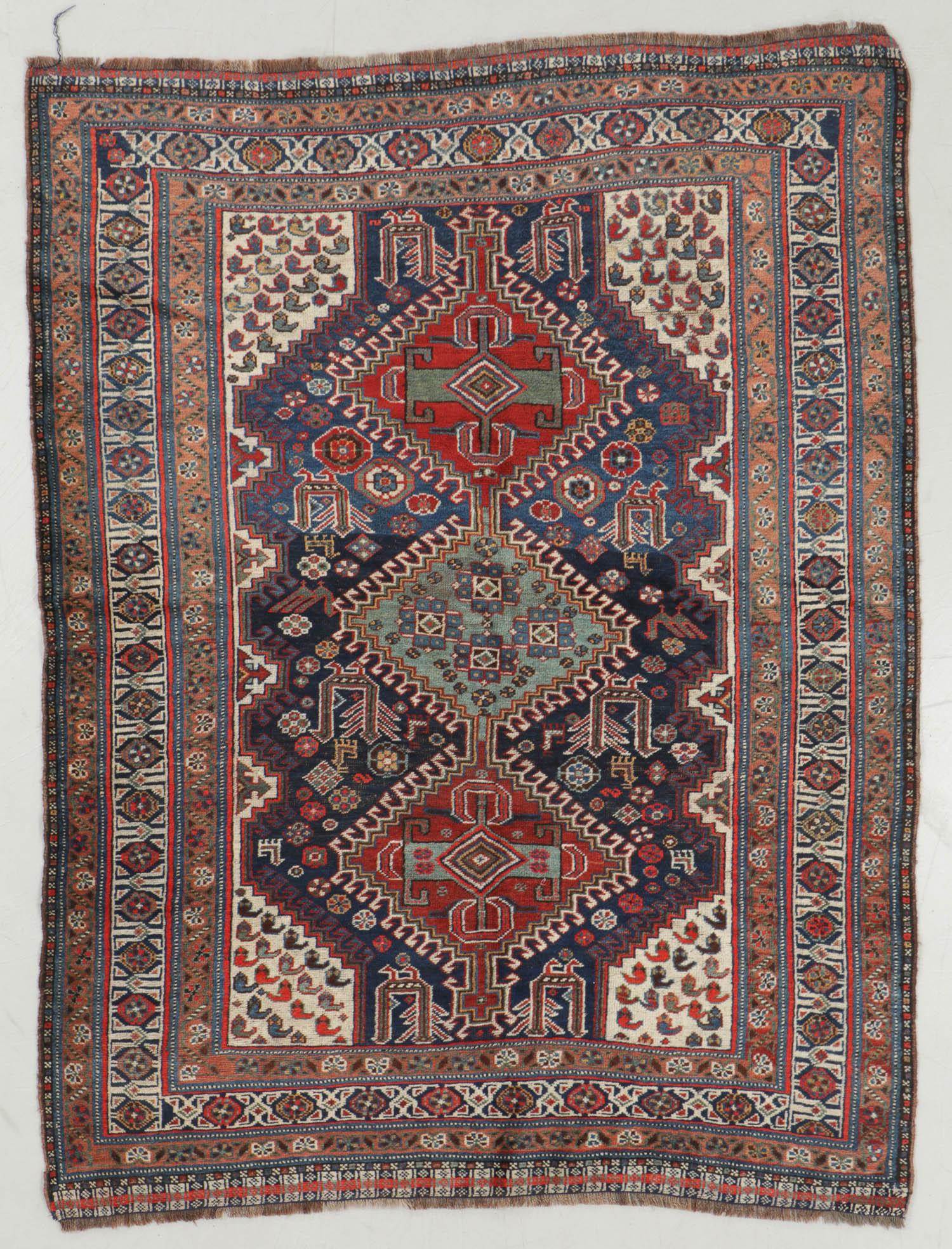 Antique Gashgai Rug, Persia: 4'5'' x 5'9'' (1 of 6)
