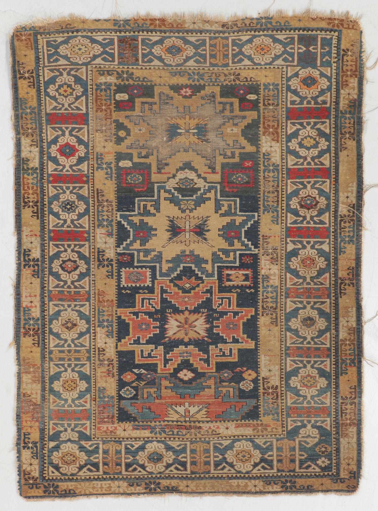 Antique Lesghi Rug, Caucasus: 3'5'' x 4'9'' (1 of 6)