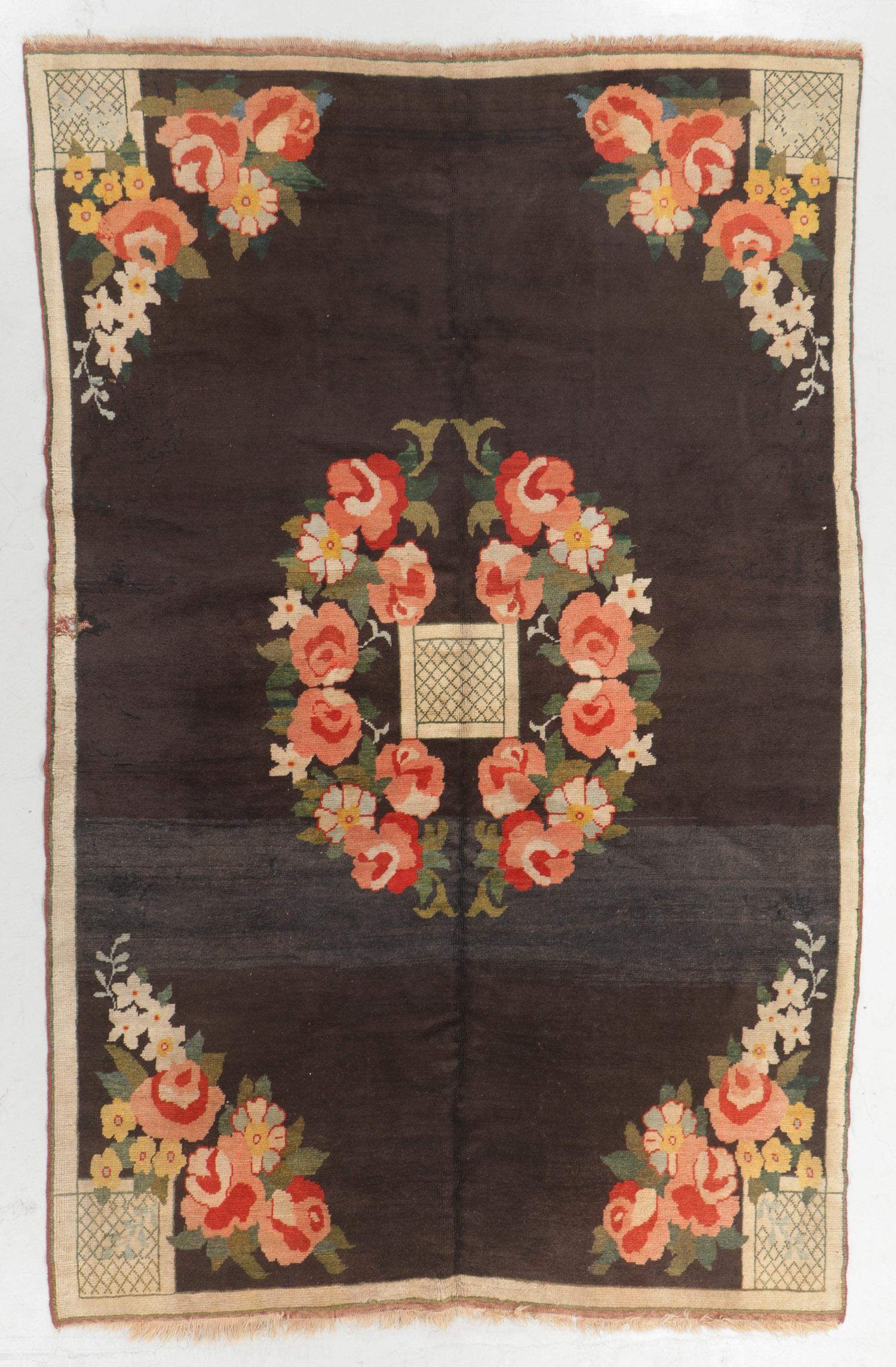 Art Deco Rug, Early 20th C, Eastern Europe: 7'1'' x (1 of 6)