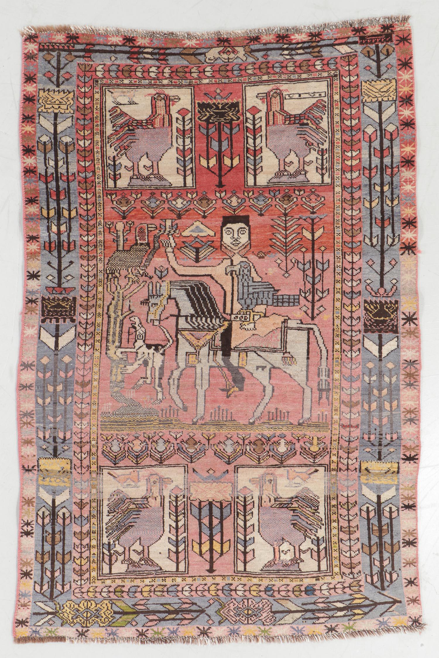 Semi-Antique West Persian Pictorial Rug, Persia: 3'10'' (1 of 6)
