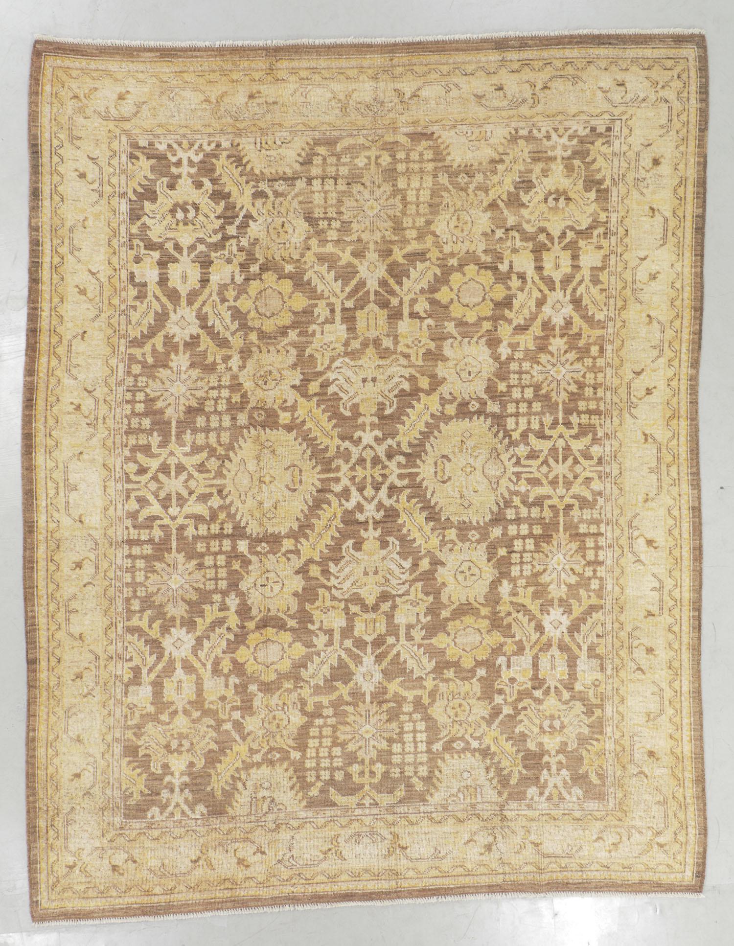 Modern Oushak Style Rug, Afghanistan: 8'4'' x 10'7'' (1 of 6)
