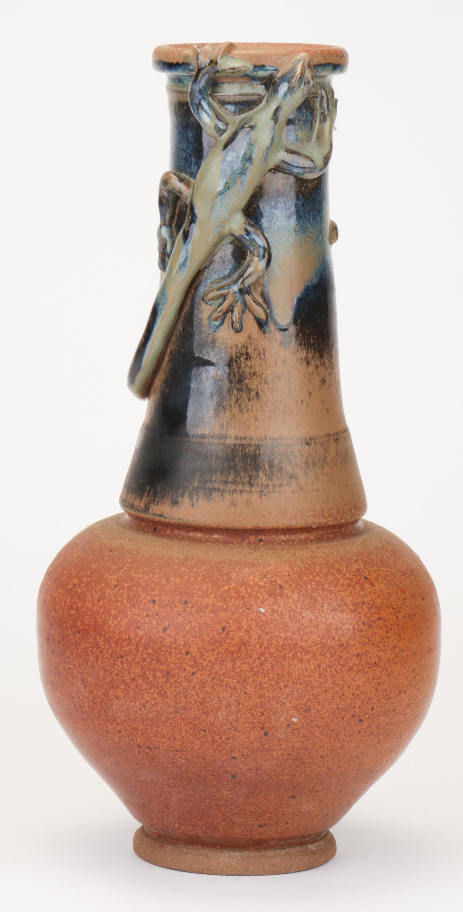 John Davis Art Pottery Vase: John Davis Art Pottery Vase. Provenance: Geoffrey Diner Gallery, Washington, DC. Size: 16.5'' x 8'' x 8'' (42 x 20 x 20 cm).