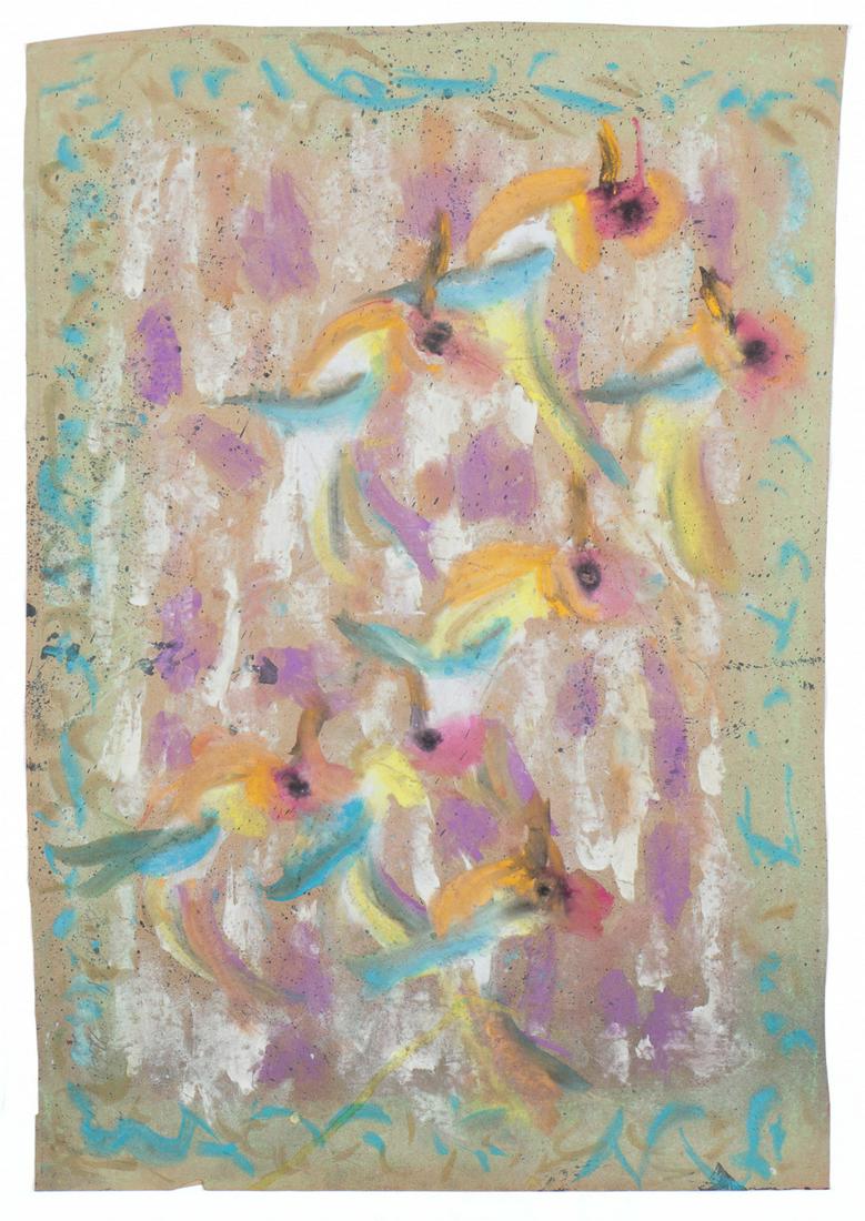 Sybil Gibson (American, 1908-1995) Pastel: Sybil Gibson (American, 1908-1995) Birds, pastel on sound paper, signed. Unframed. Size:25.5'' x 37.5'', 65 x 95 cm (sheet).