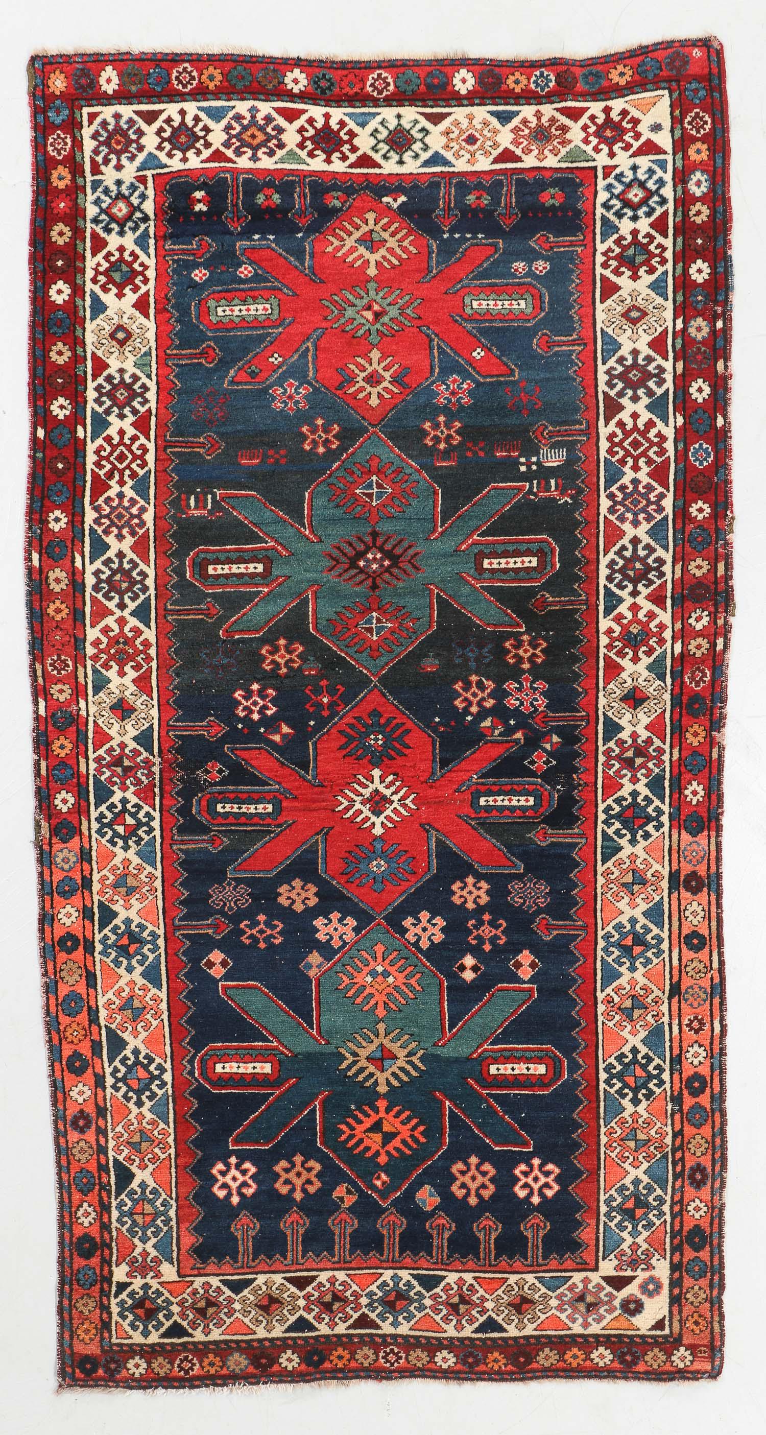 Antique Derbent Rug, Caucasus: 3'7'' x 6'11'' (1 of 6)
