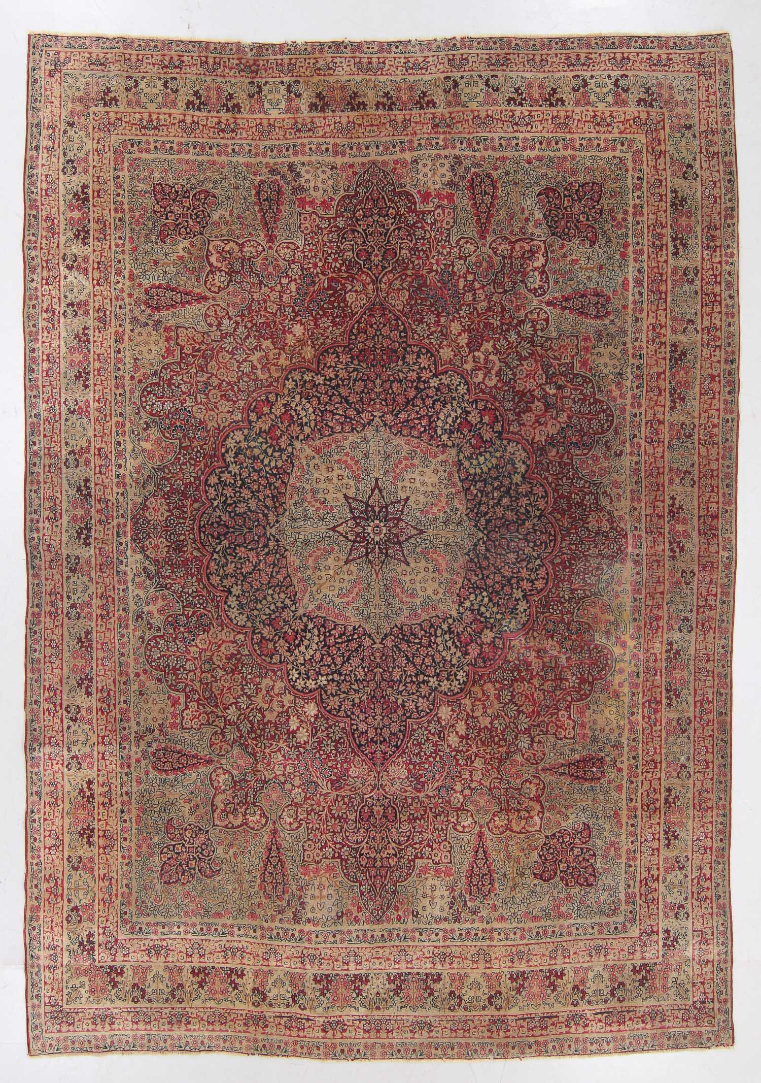 Antique Lavar Kerman Rug, Persia: 8'8'' x 12'7'' (1 of 6)