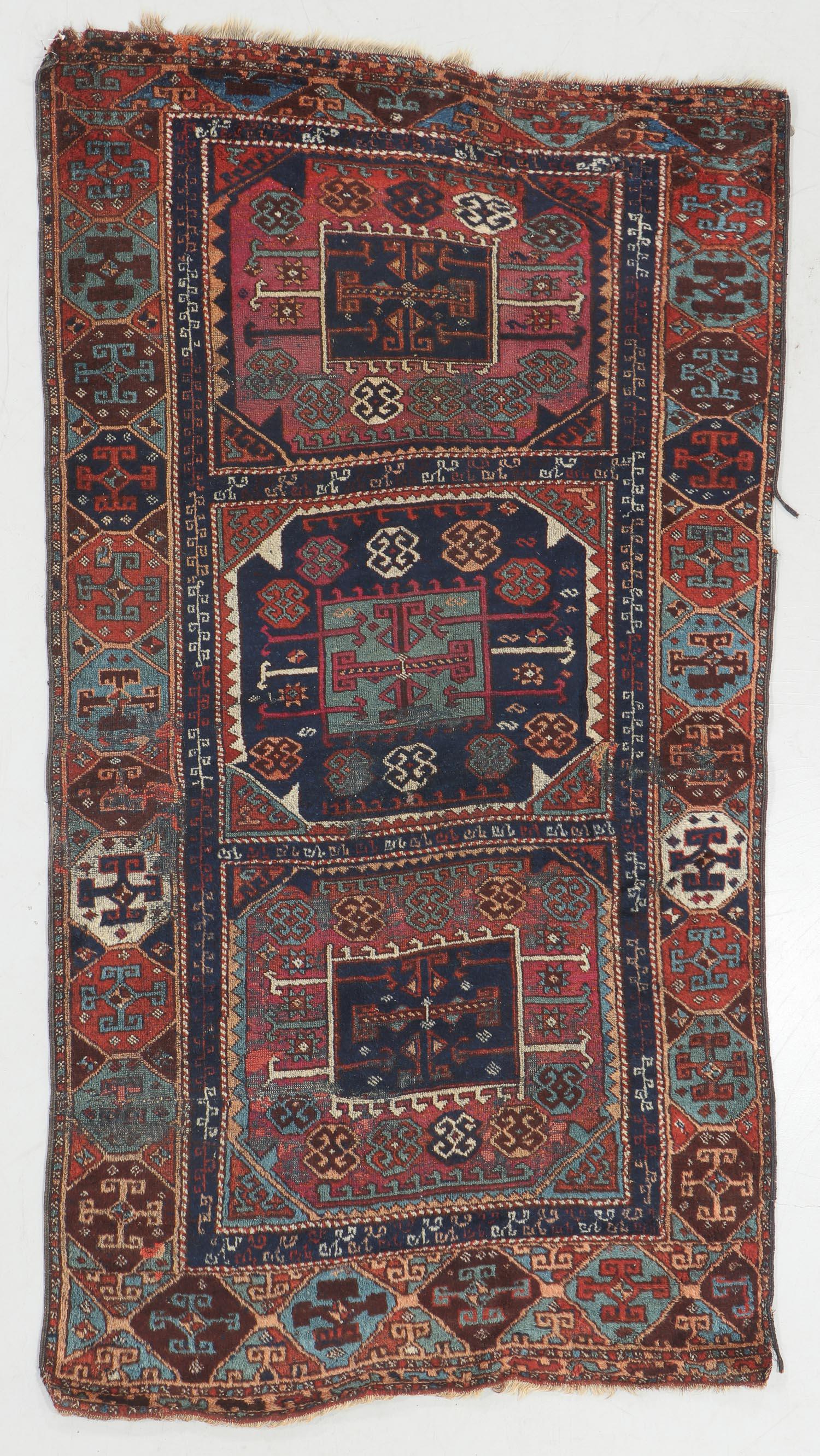 Antique Kurd Yuruk Rug, Turkey: 4'1'' x 7'2'' (1 of 6)
