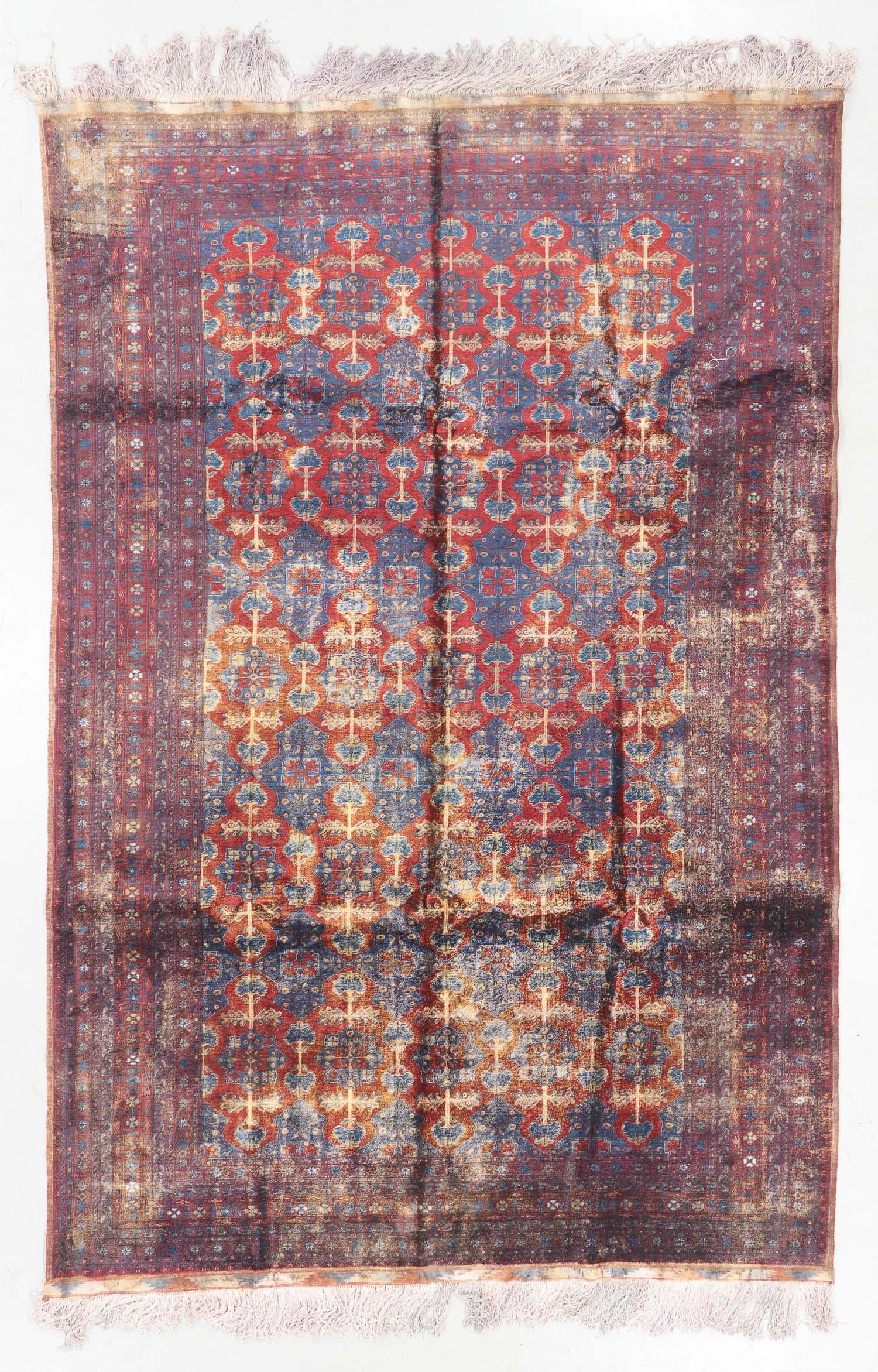 Vintage Silk Afghan Rug, Afghanistan: 6'7'' x 9'11'' (1 of 6)