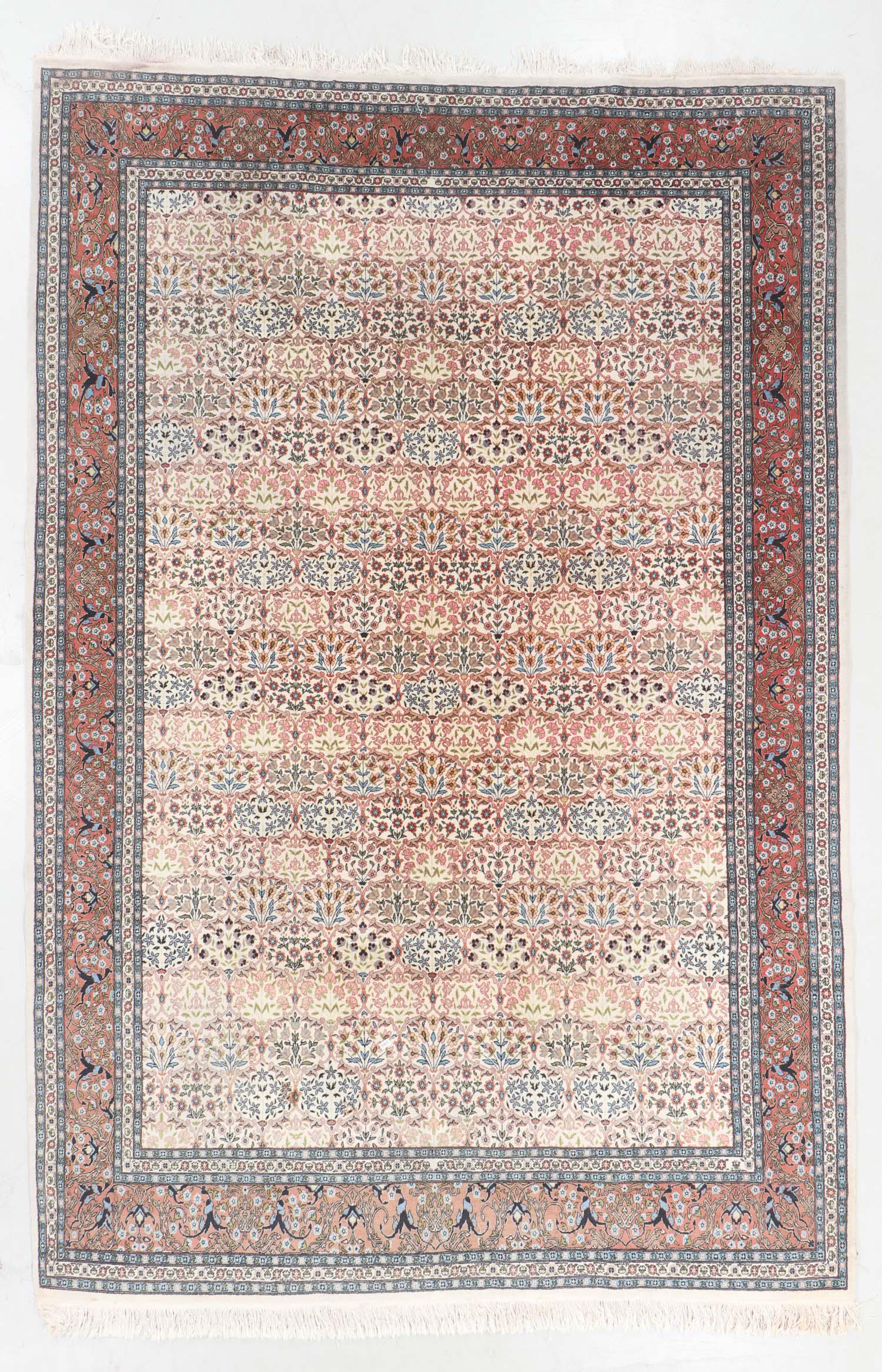 Vintage Wool Hereke Rug: 7'6'' x 11'4'' (1 of 6)