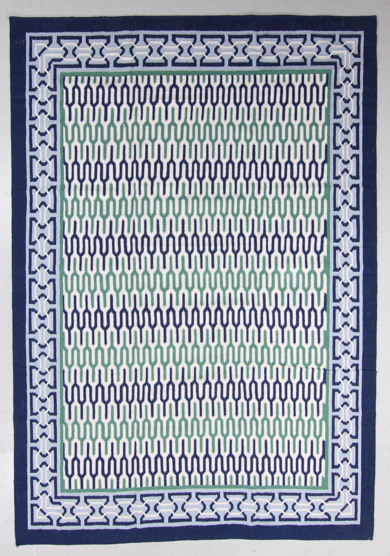 Vintage Dhurrie Rug, India: 9'10'' x 14'2'' (1 of 6)