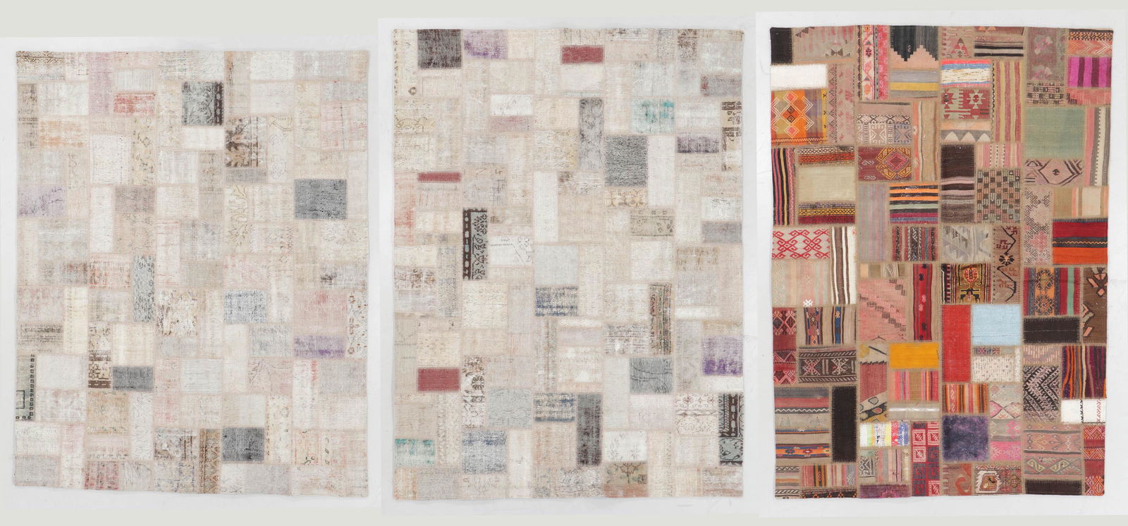 3 Vintage Kilim Patchwork Rugs, Turkey (1 of 10)