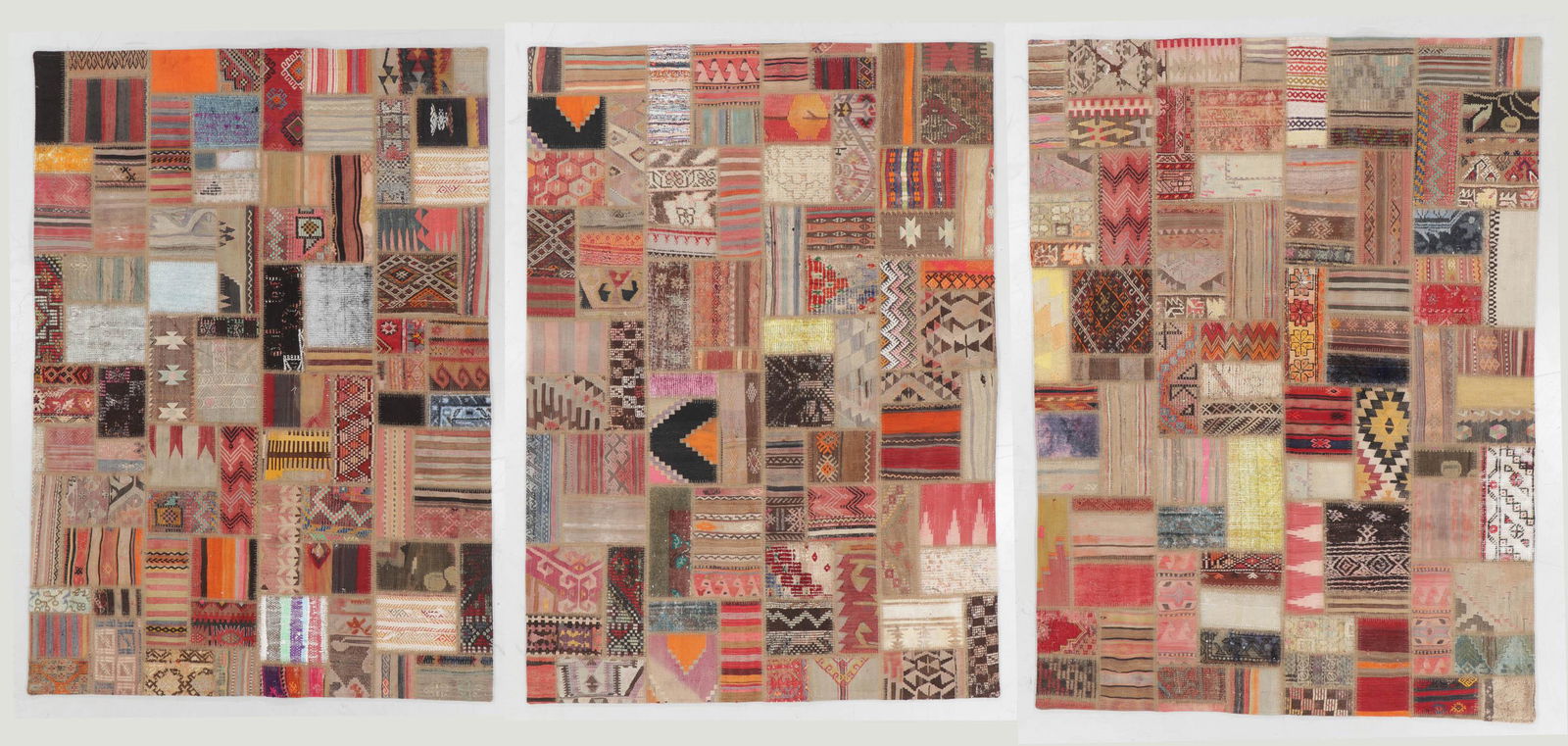 3 Vintage Kilim Patchwork Rugs, Turkey (1 of 10)