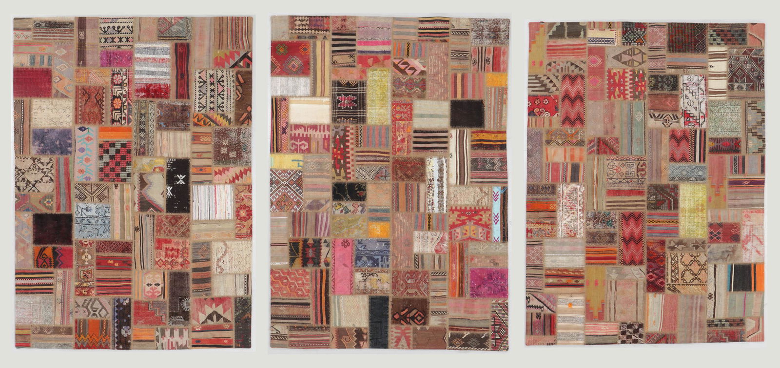 3 Vintage Kilim Patchwork Rugs, Turkey (1 of 10)