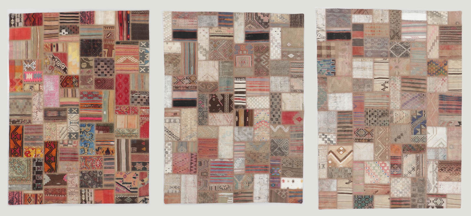 3 Vintage Kilim Patchwork Rugs, Turkey (1 of 10)